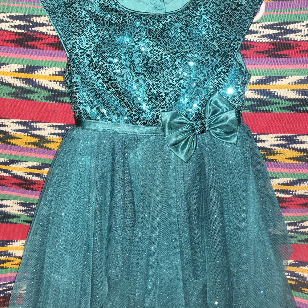 Jona Michelle Teal Sequin Formal Dress
